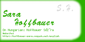 sara hoffbauer business card
